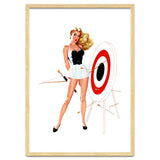 Pinup Girl Posing With Target thumbnail