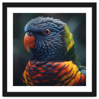 Rainbow Lorikeet Parrot Close Up Portrait