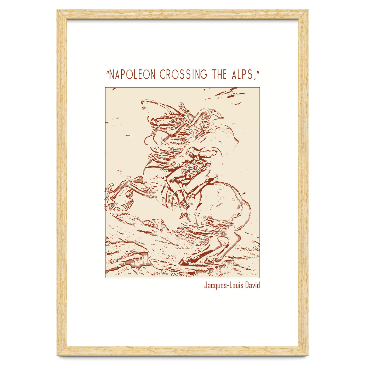 “napoleon Crossing The Alps,” – Jacques Louis David