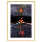 Flamingo and Red Moon thumbnail