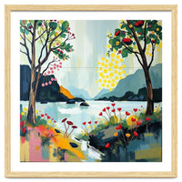 Serene Mountain Lake Landscape