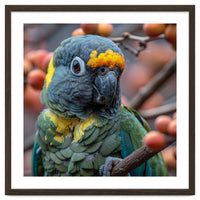 Yellow Headed Amazon Parrot Close Up Portrait