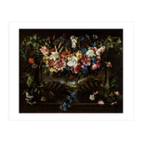 Juan de Arellano / 'Garland of Flowers with Landscape', 1652, Spanish School. (Print Only) thumbnail