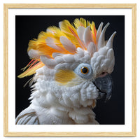 Close Up Of A Cockatoo Parrot With Yellow Crest