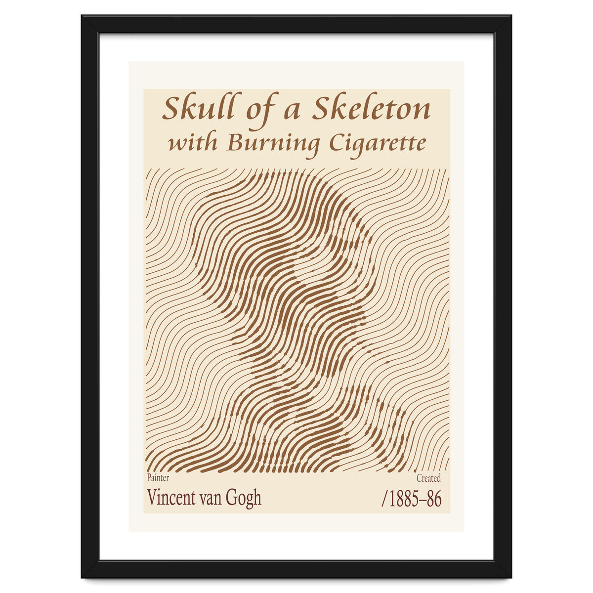 Skull of a Skeleton with Burning Cigarette - Vincent van Gogh (1885–86)