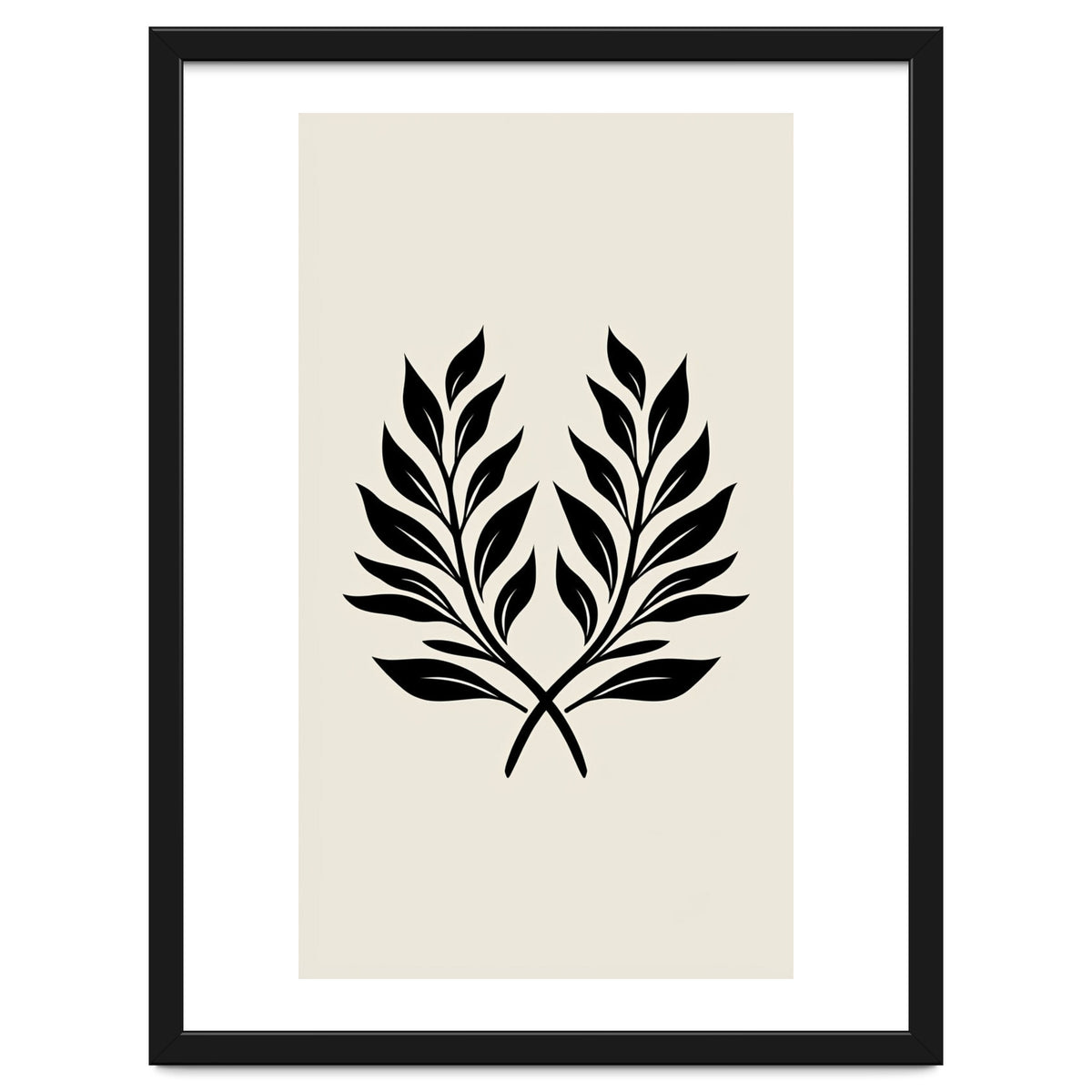 Minimalist Laurel Wreath: Botanical Line Art
