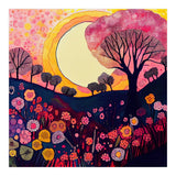 Folk Sunset Over Floral Hills (Print Only) thumbnail