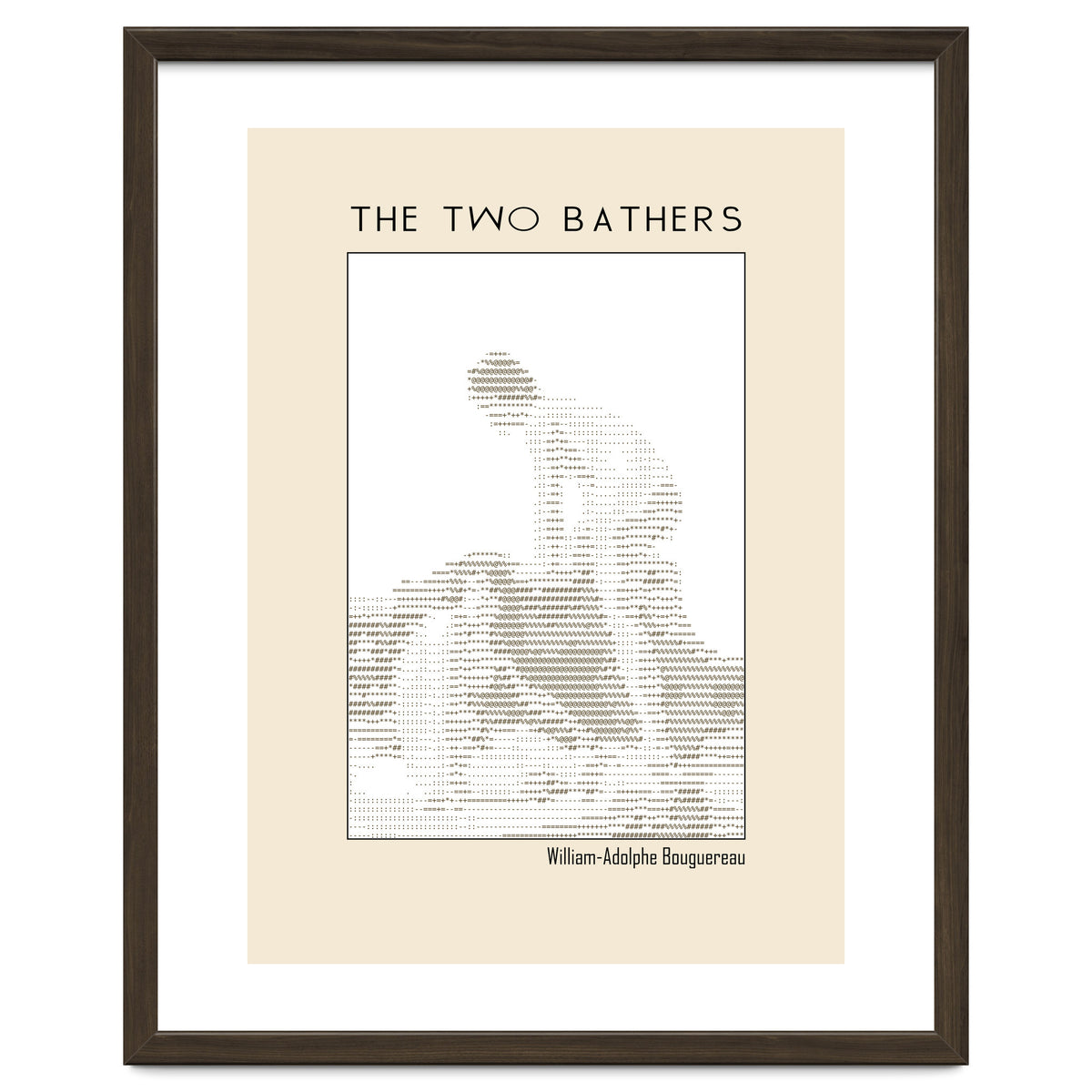 The two bathers (1884) – William-Adolphe Bouguereau (ascii art)