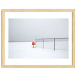 Detour sign in the snow beach thumbnail