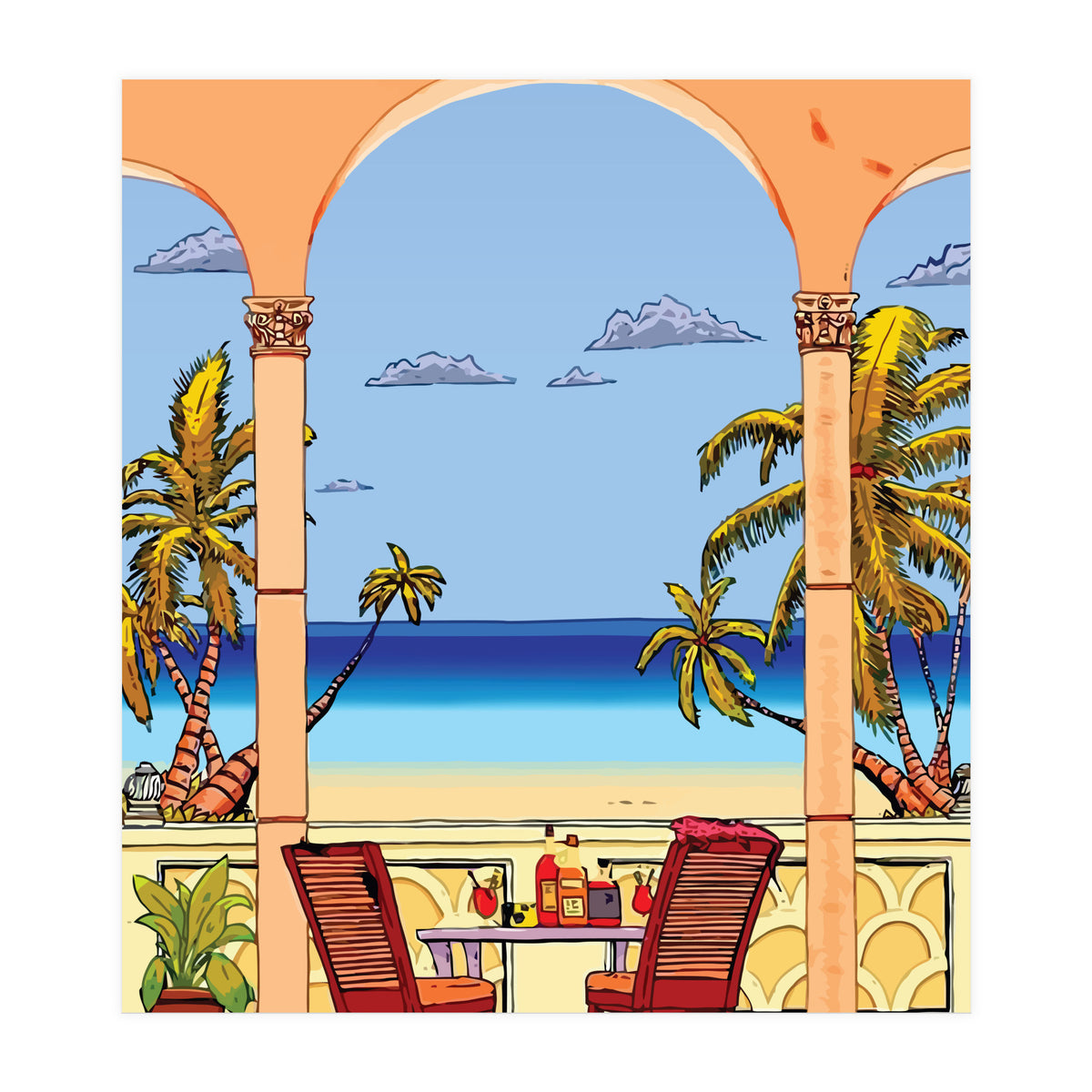 View on Puerto Rico Coast (Print Only)