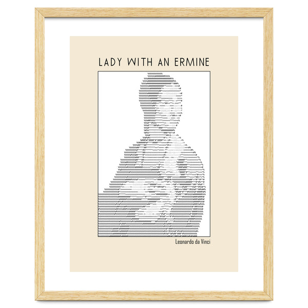 Lady With An Ermine – Leonardo Da Vinci Ascii Art