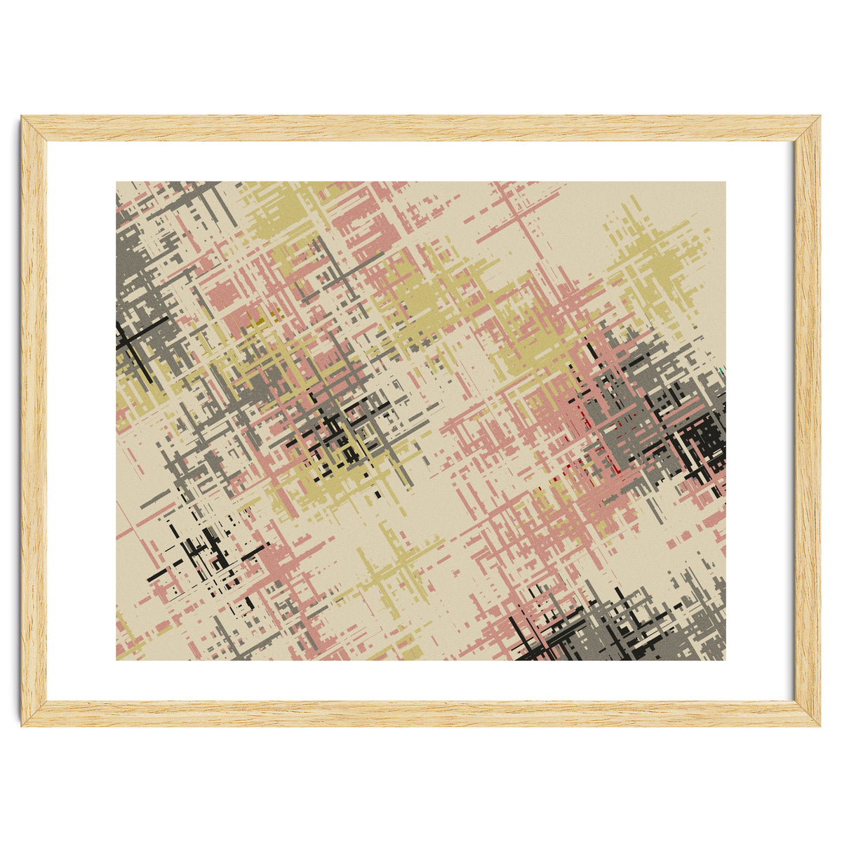 Geometric Cross Patterns Muted