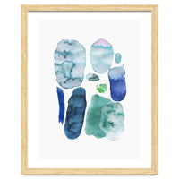 Watercolor Aqua Abstract Spots II