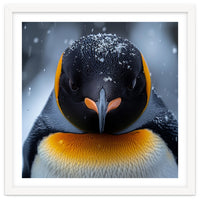 Close Up King Penguin In The Snow