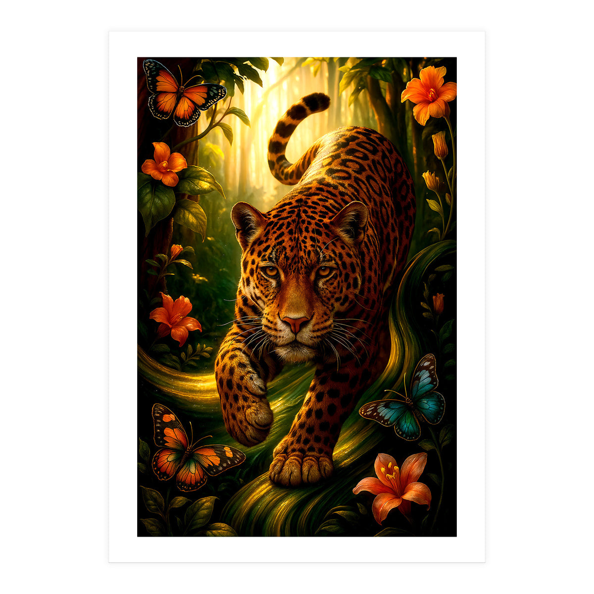Leopard in Retro Contemporary Aesthetics (Print Only)