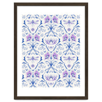 Bohemian Garden Blue Pattern