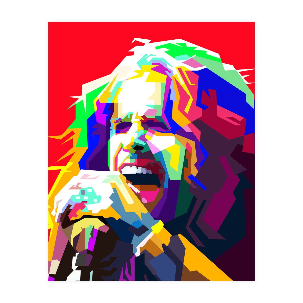 Steven Tyler Aerosmith Singer Classic Rock WPAP Style Illustration Trending Now (Print Only)