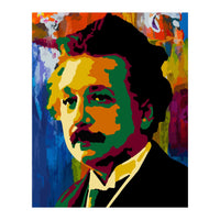 Albert Einstein Colorful Abstract (Print Only)