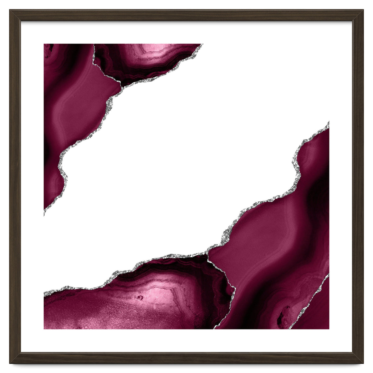 Burgundy & Silver Agate Texture 08