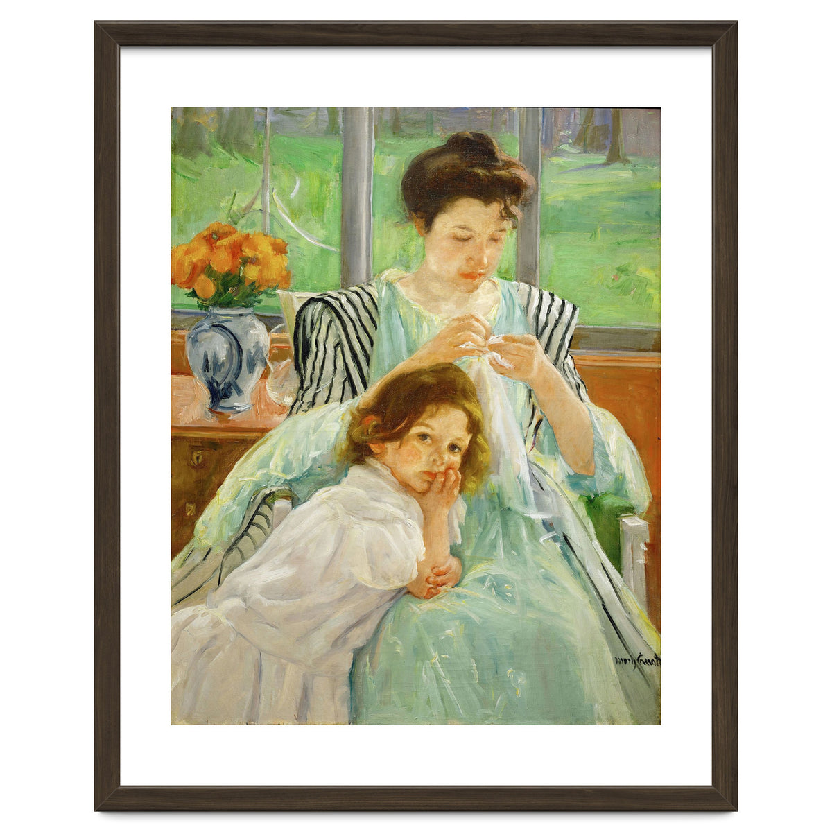 Young mother sewing, 1901 Canvas,92,4 x 73,7 cm.