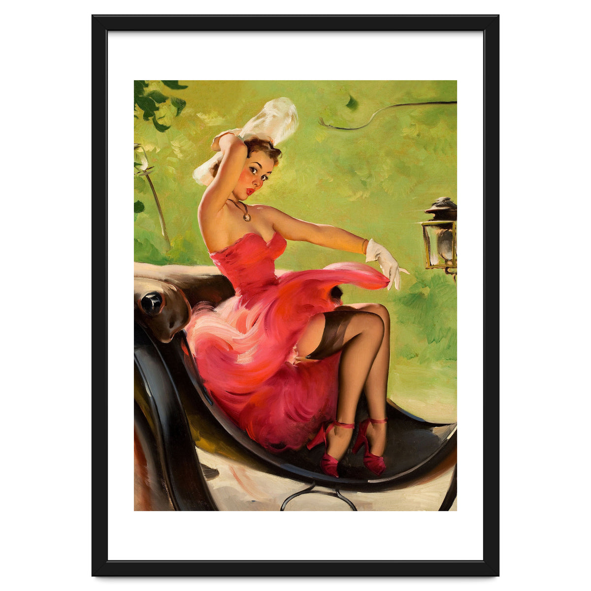 Pinup Girl On A Chariot Fast Ride