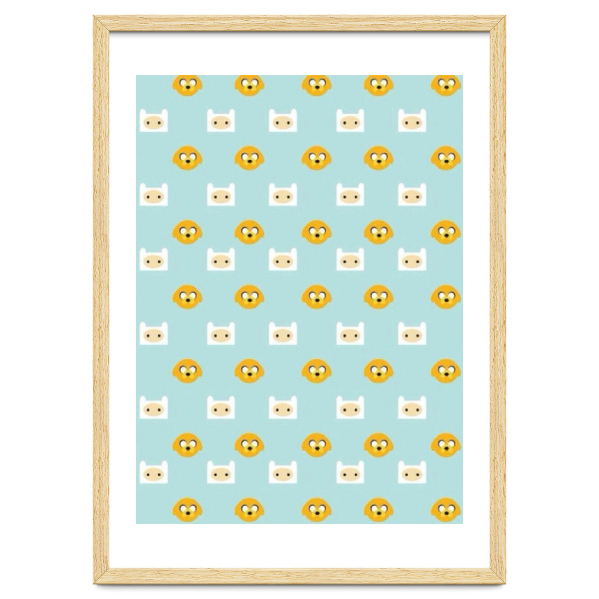 Minimalist Finn And Jake Seamless Cartoon Pattern