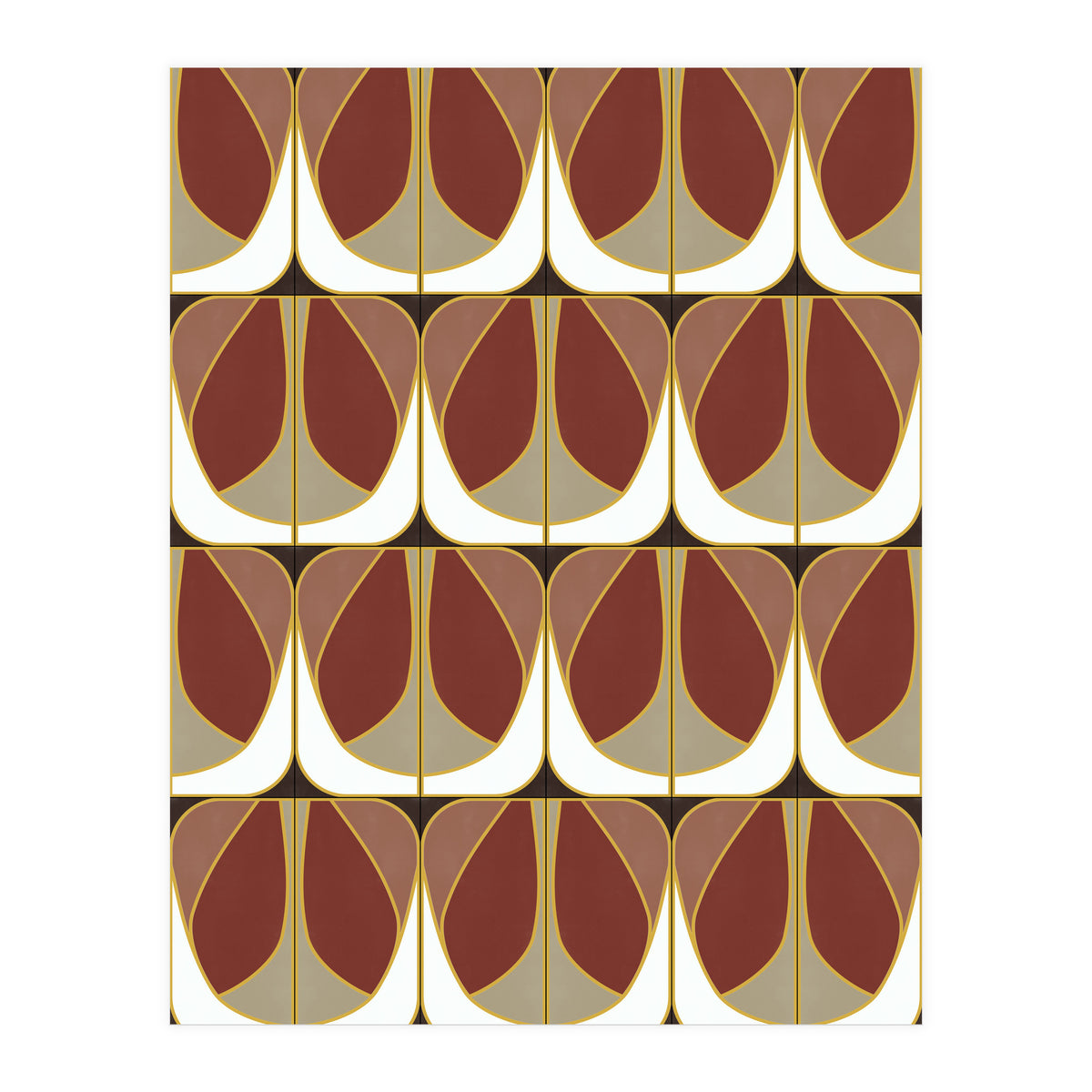 Umber Deco Tiles (Print Only)