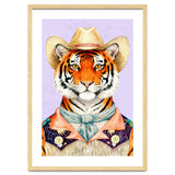 Tiger Portrait in Hat Wild Cowboy Fashion thumbnail