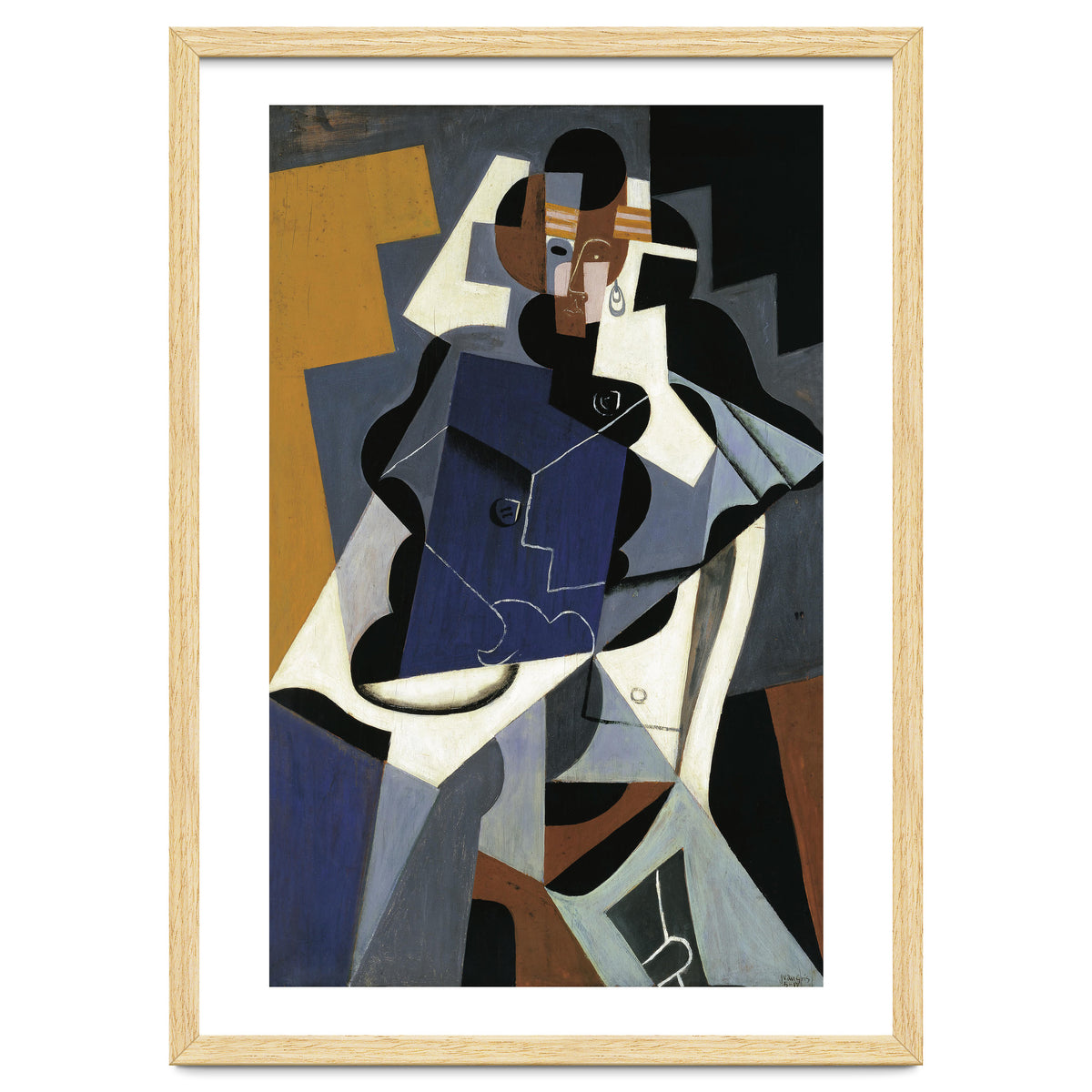 Juan Gris (Madrid, 1887-Boulogne-sur-Seine, 1927). Seated Woman (1917). Oil on panel. 116 x 73 cm.