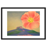 Georgia O’Keeffe – Hollyhock Pink with Pedernal (1937) | Vibrant Modernist Floral Landscape of New Mexico thumbnail