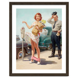 Sexy Pinup Shopping Girl And A Sudden Wind thumbnail