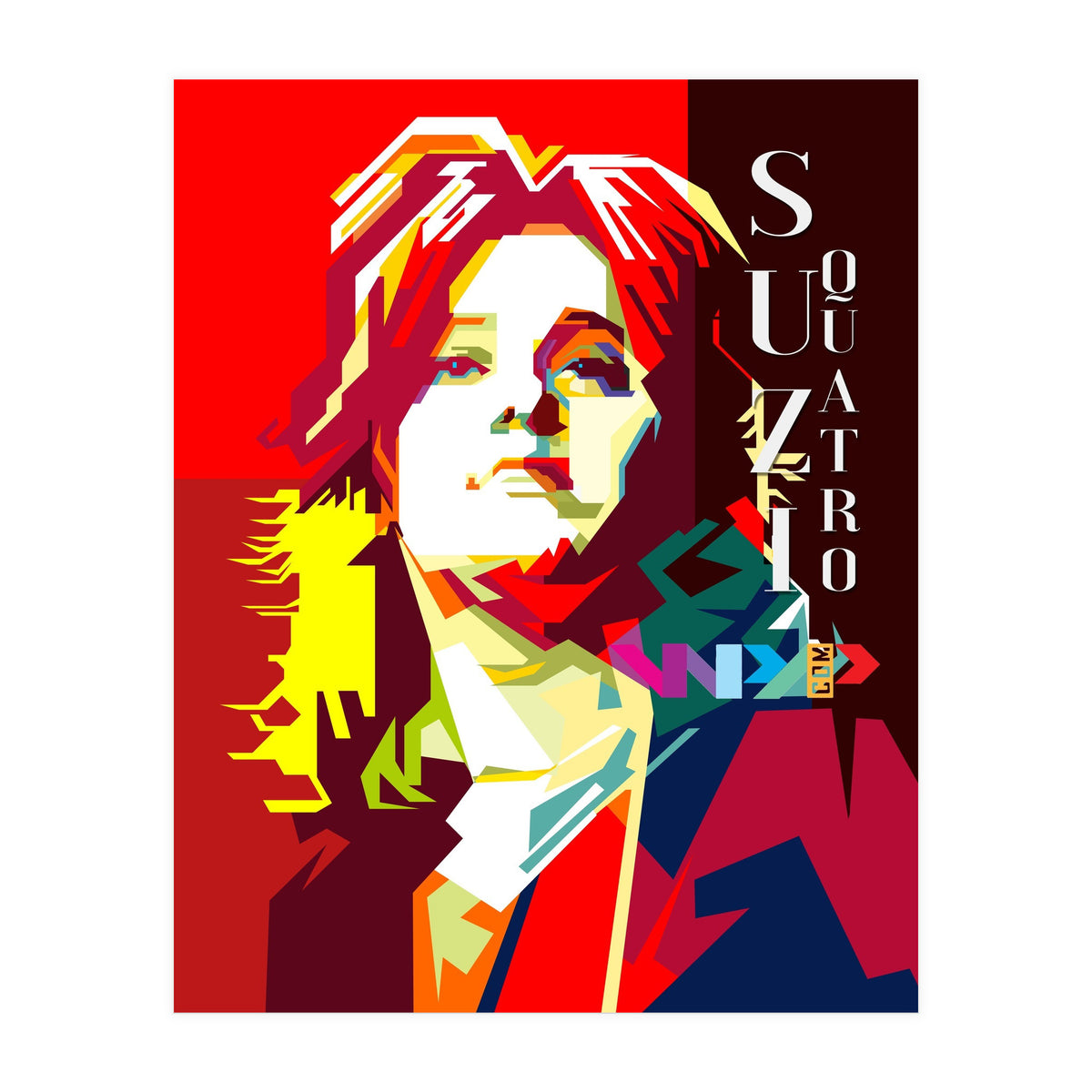 Suzi Quatro Rock N Roll Blues Singer Musician Pop Art WPAP (Print Only)