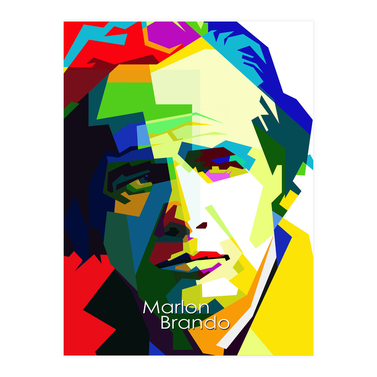 Marlon Brando Hollywood Legend Pop Art WPAP (Print Only)