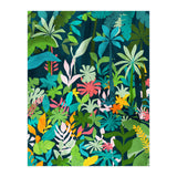 The Midnight Jungle, Botanical Nature Plants Tropical Forest, Watercolor Painting Floral Palm (Print Only) thumbnail
