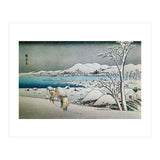 SNOW LANDSCAPE - JAPANESE ENGRAVING - 19TH CENTURY. (Print Only) thumbnail
