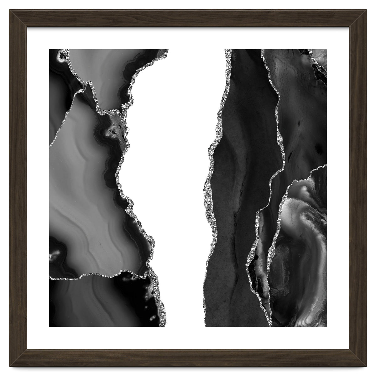 Black & Silver Agate Texture 07