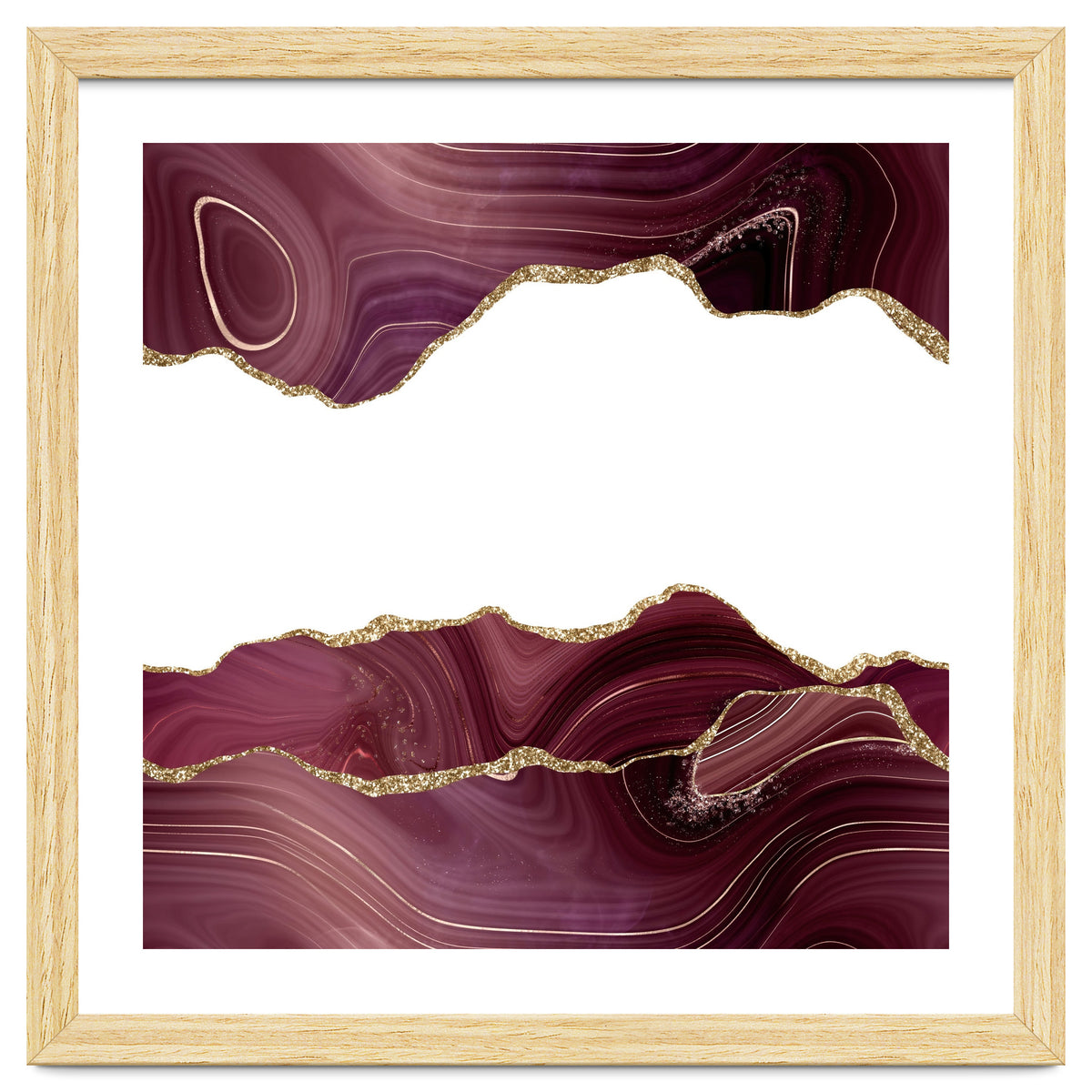 Burgundy & Gold Glitter Agate Texture 07