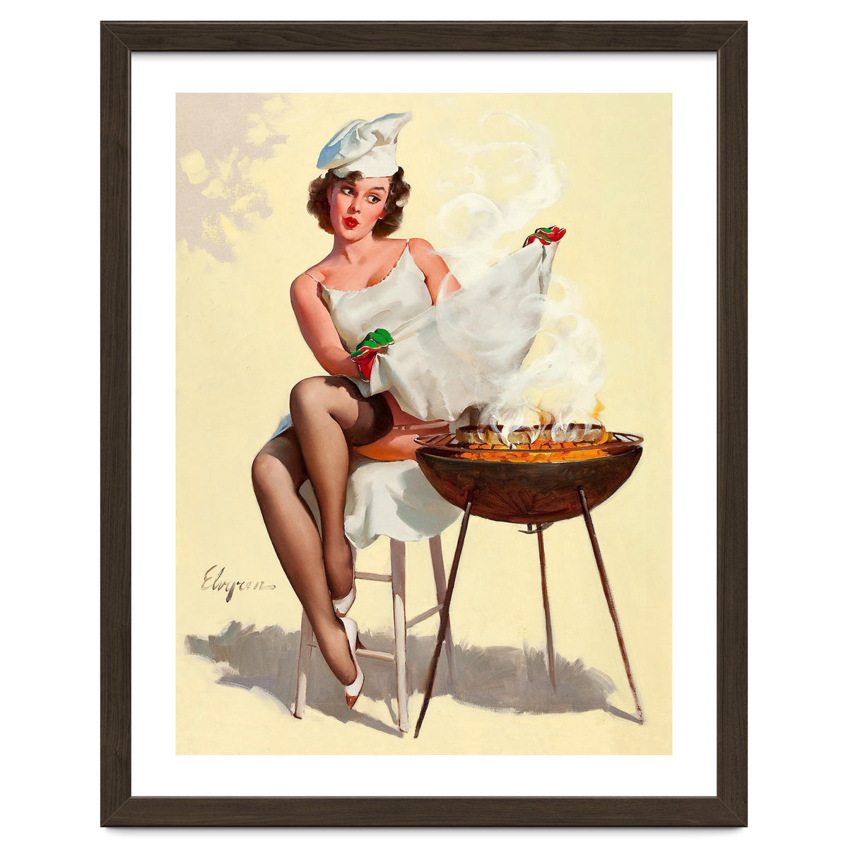 Hot Pinup Barbecue Girl