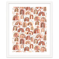 Cute Watercolor Rainbows Terracota