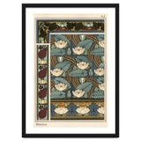 The water lily, Nelumbo lutea, in wallpaper and tile patterns. Lithograph by Verneuil. thumbnail