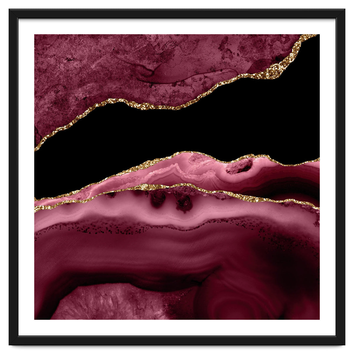 Burgundy & Gold Agate Texture 13