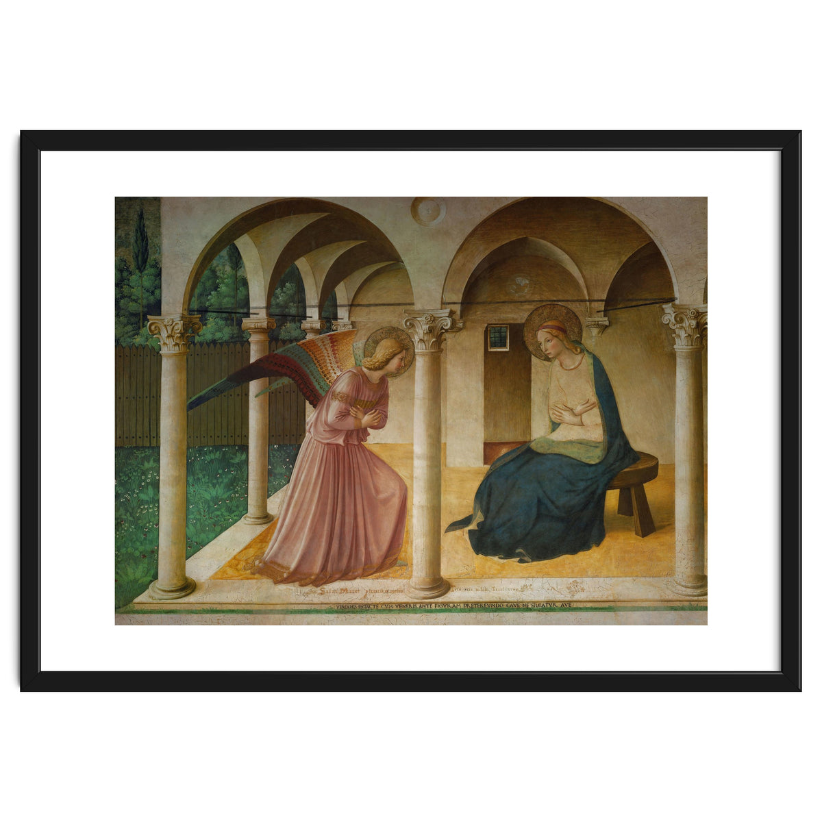 The Annunciation. Fresco in the former dormitory of the Dominican monastery San Marco, Florence.