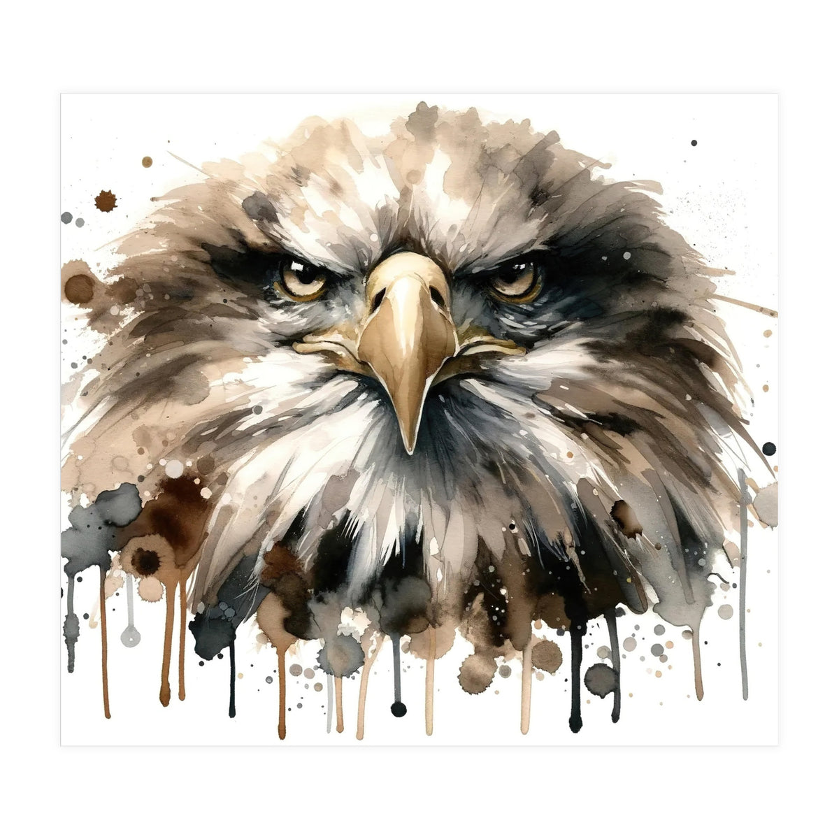 Fierce Bald Eagle Portrait (Print Only)