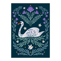 Swan Purple And Teal (Print Only)