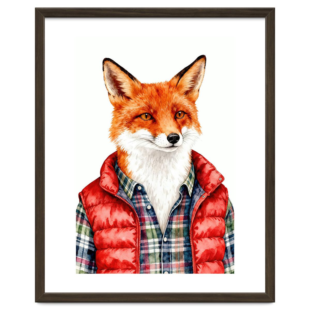 Dapper Fox Portrait Puffer Wild Fashion