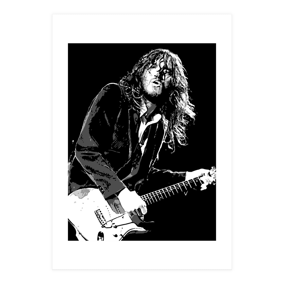 John Frusciante American Musician Legend in Monochrome (Print Only)