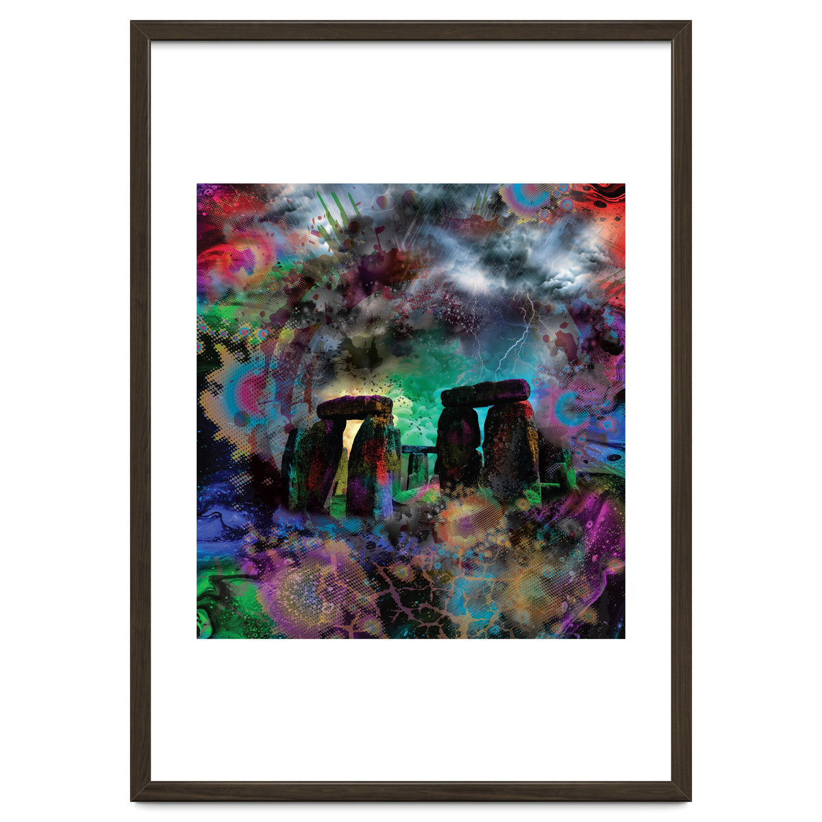 Stone Henge Vibrant Psychedelic Colors