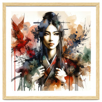 Phoenix Spirit Asian Warrior Portrait