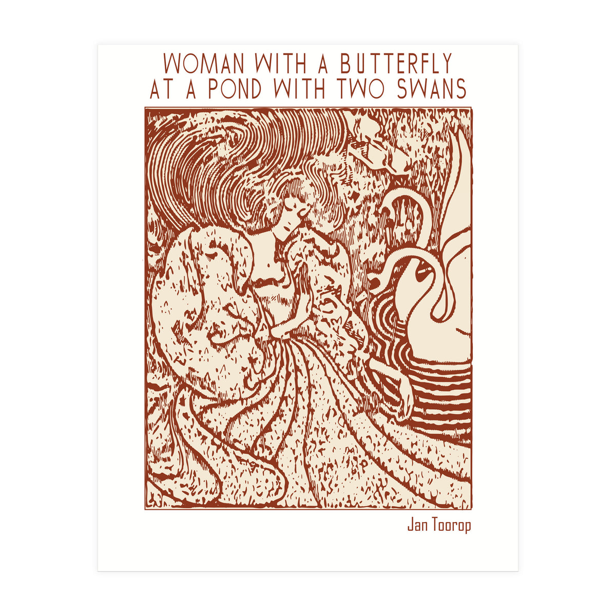 Woman With A Butterfly (Print Only)