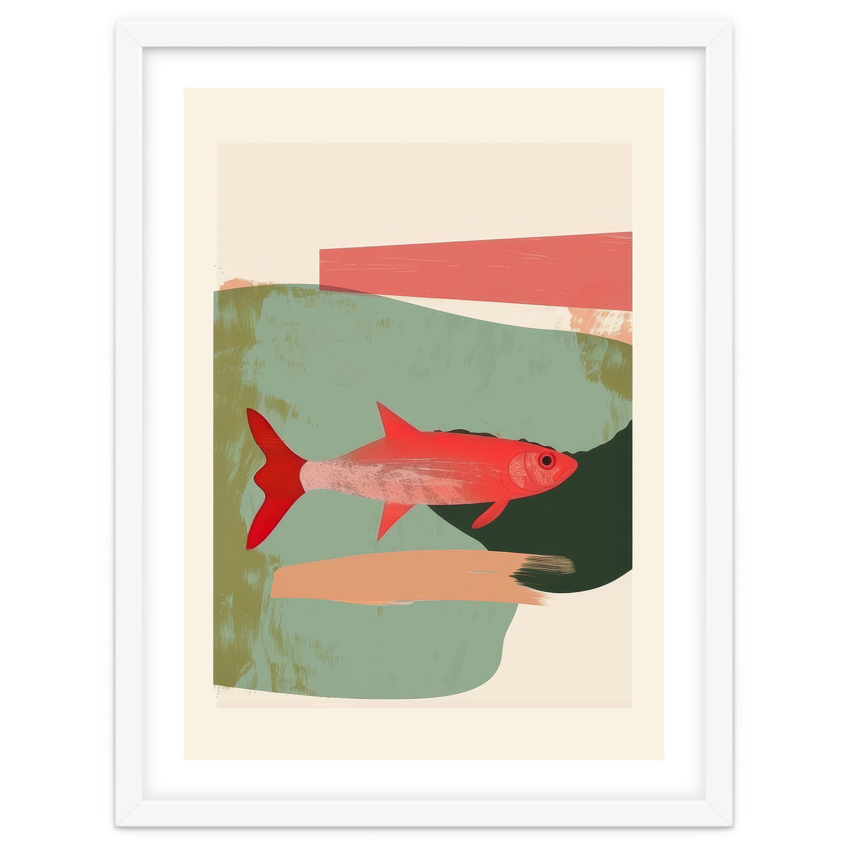 Red Fish Abstract